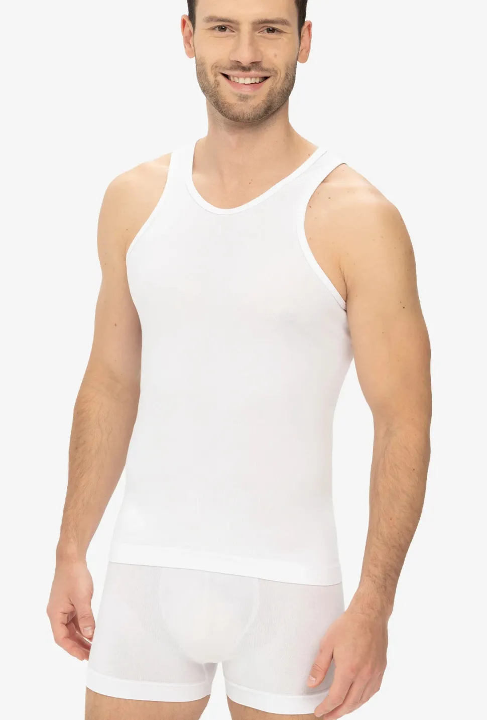 Bawełniana koszulka męska na ramiączkach Seamless Tank