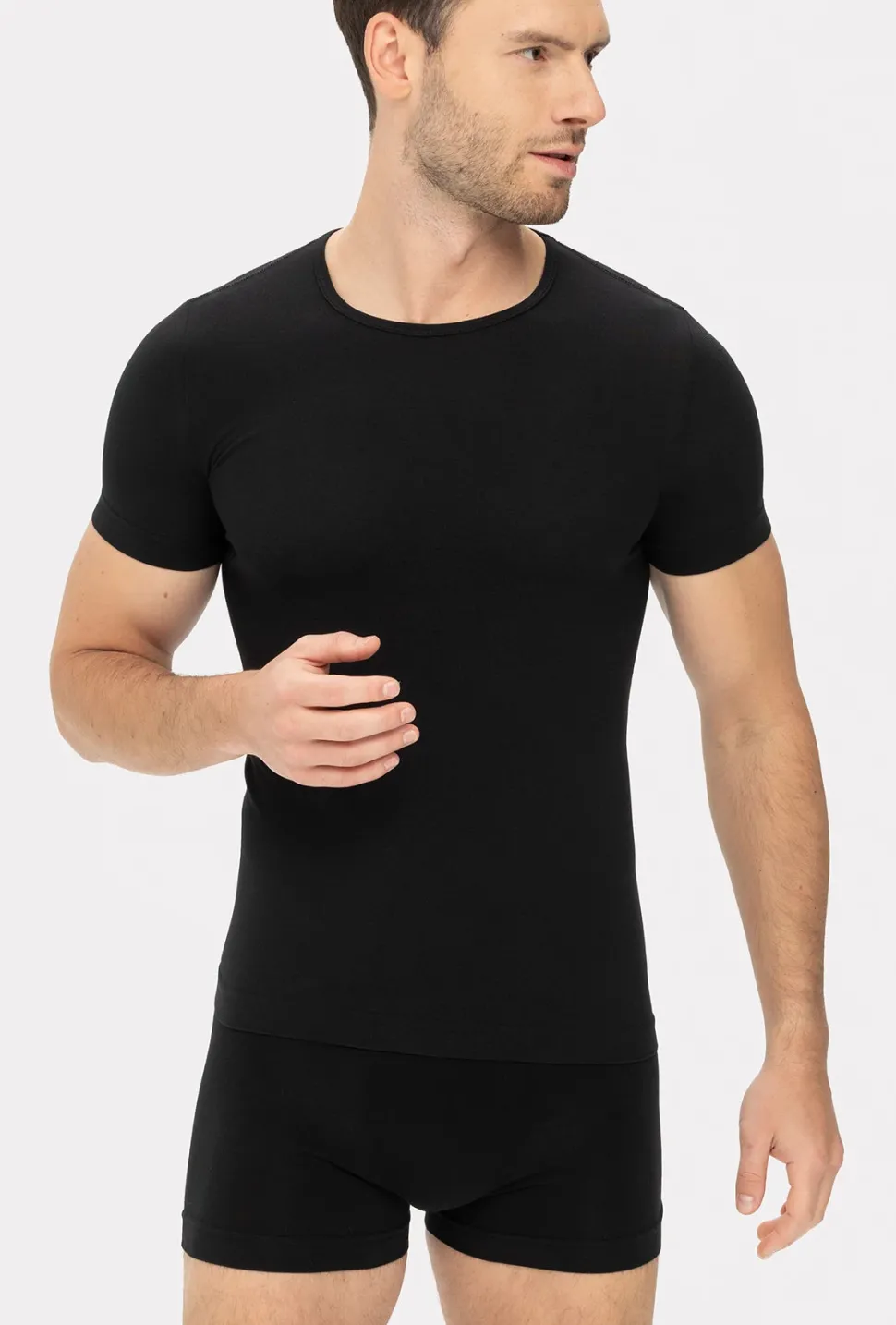 Bawełniana koszulka męska z krótkim rękawem Seamless Cotton