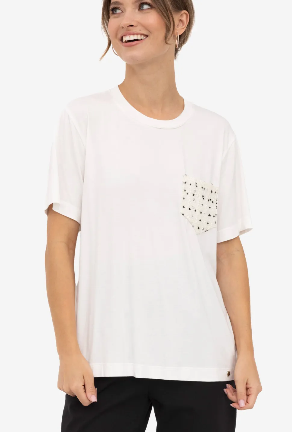 Biały t-shirt Dalmatine