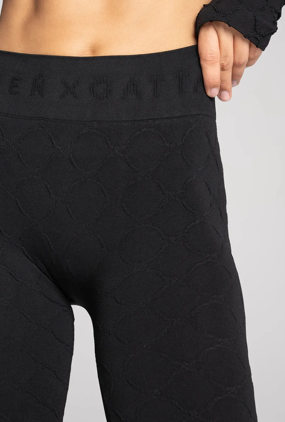 Czarne legginsy Monogram z kolekcji Zień x Gatta