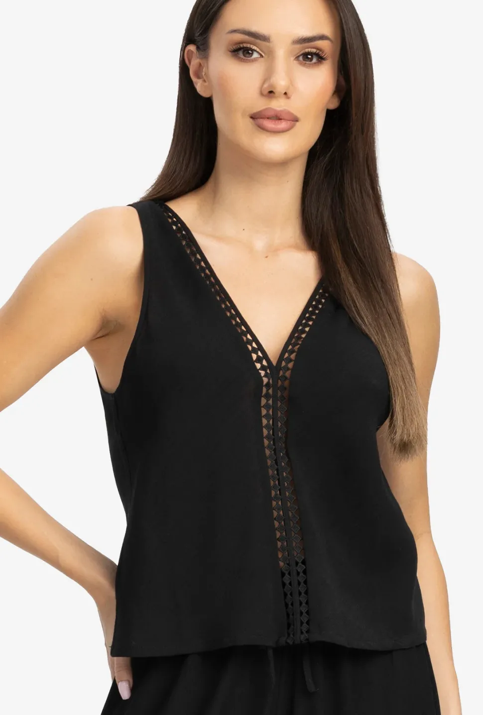 Czarny top damski Monaco