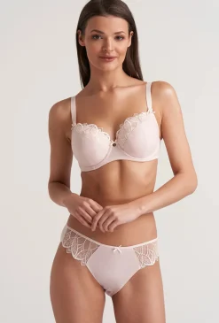 Delikatnie usztywniany biustonosz z haftem Marissa 01