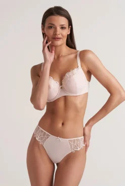 Delikatnie usztywniany biustonosz z haftem Marissa 01