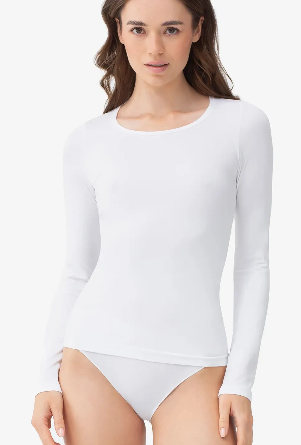 Dopasowana bluzka z długim rękawem T-shirt L