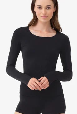 Dopasowana bluzka z długim rękawem T-shirt L