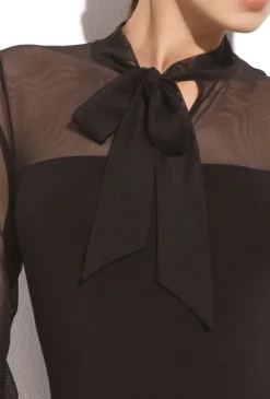Eleganckie body z siateczką Ramira
