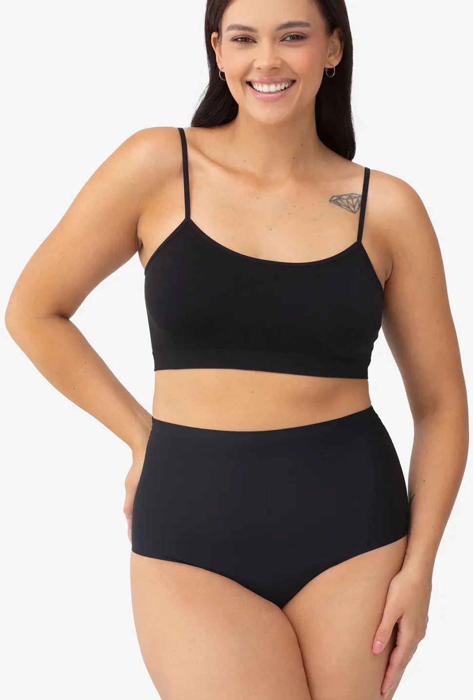Majtki cięte laserowo z wysokim stanem Bikini Thalia Softi
