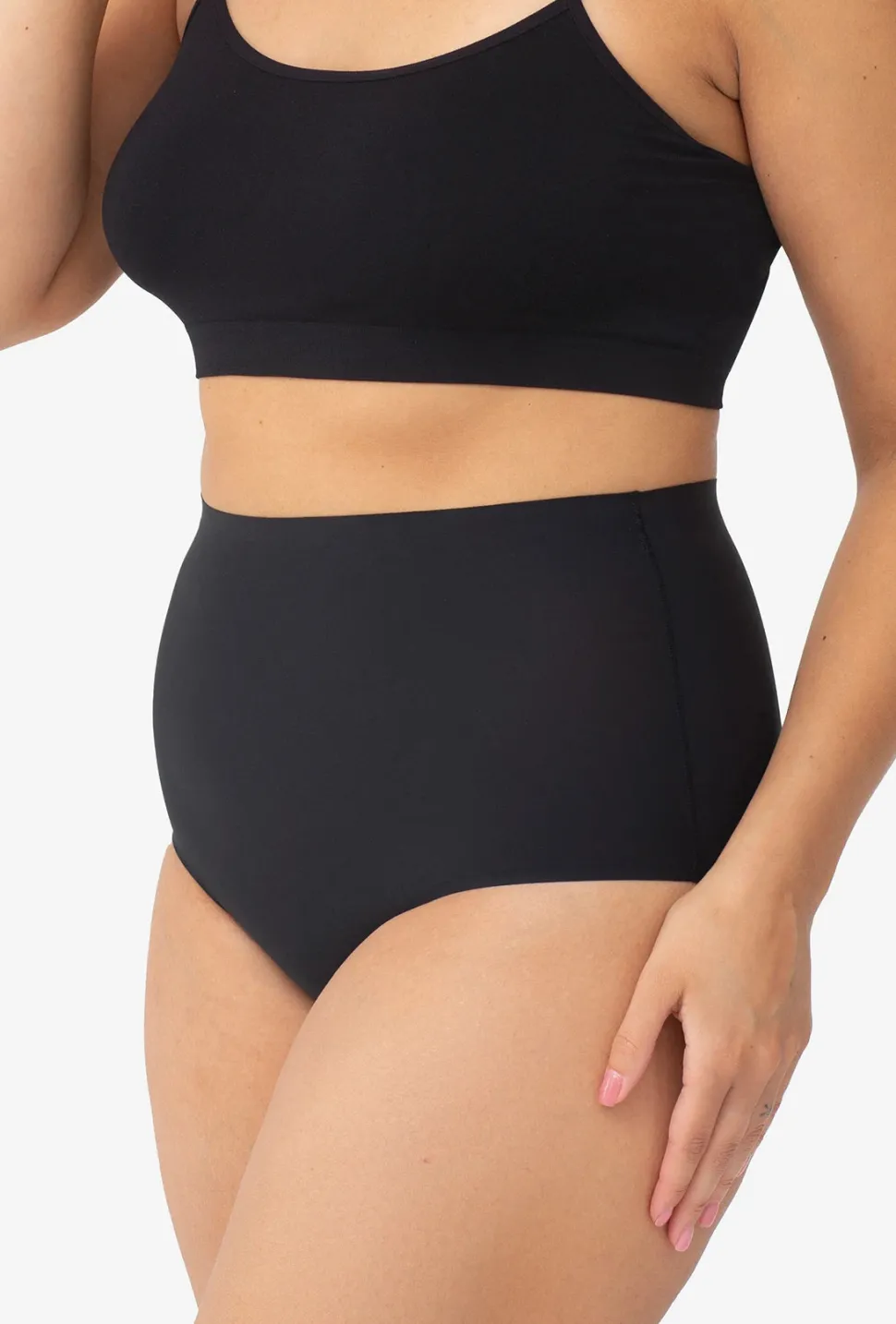 Majtki cięte laserowo z wysokim stanem Bikini Thalia Softi