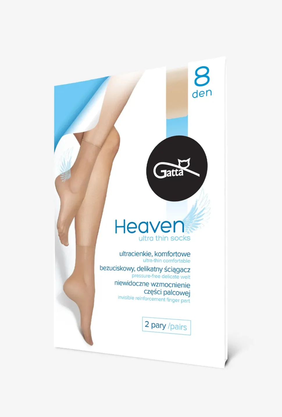 2-pak cienkich skarpetek rajstopowych Heaven