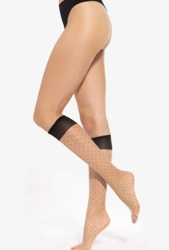 Podkolanówki w kropki Stylove wz. 04