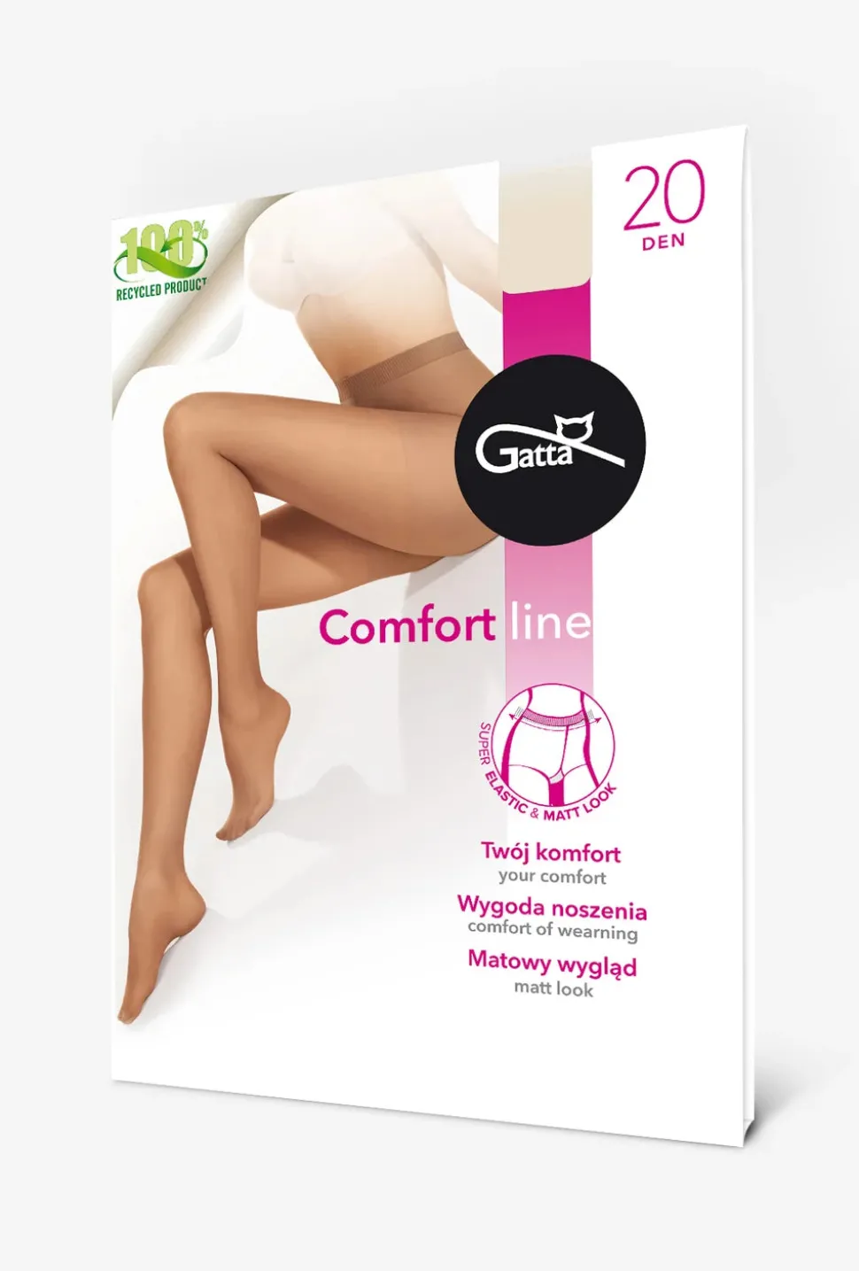 Rajstopy damskie z bezuciskowym ściągaczem Comfort Line 20 den