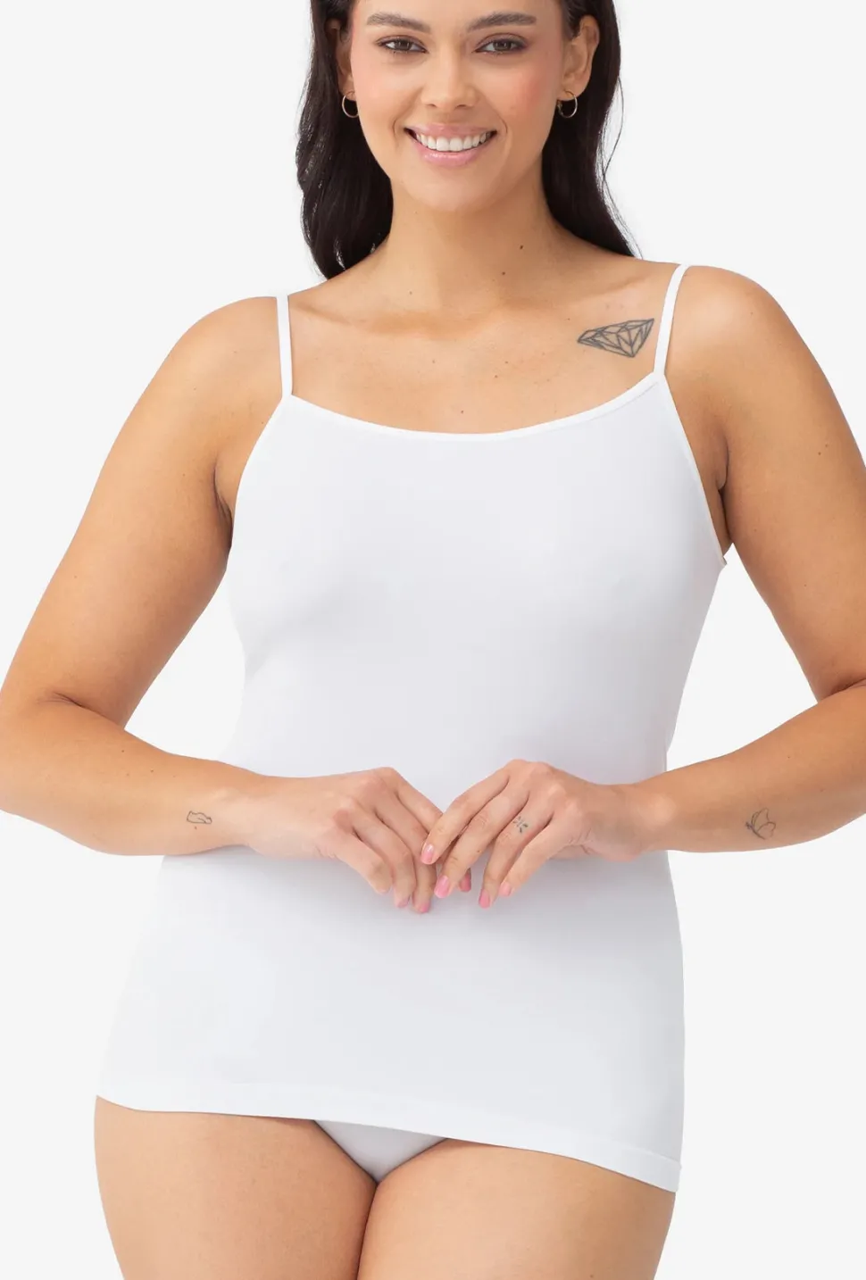 Top bezszwowy na cienkich ramiączkach Camisole