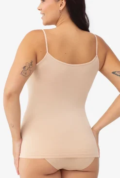 Top bezszwowy na cienkich ramiączkach Camisole