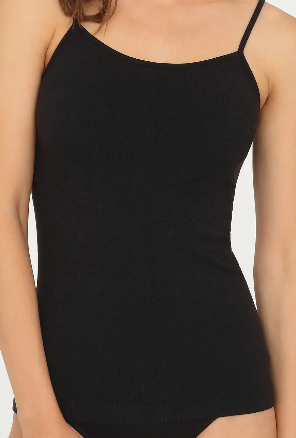 Top bezszwowy na cienkich ramiączkach Camisole