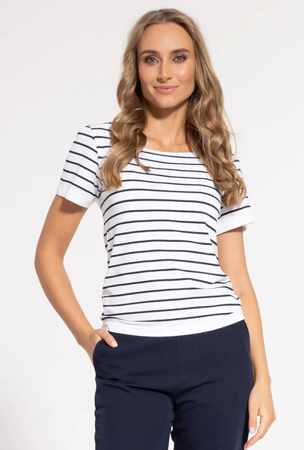 T-shirt w paski Adrienne