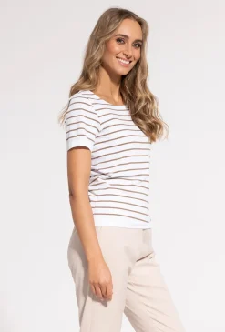 T-shirt w paski Adrienne