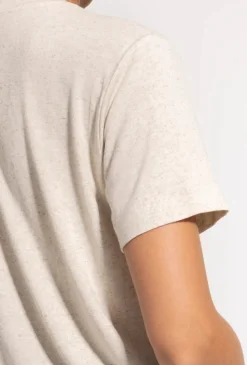 T-shirt z domieszką lnu
